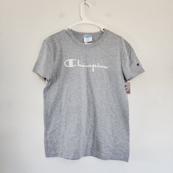 Woman's Champion Oxford Gray Boyfriend Tee size Small NWT - Picture 1 of 5